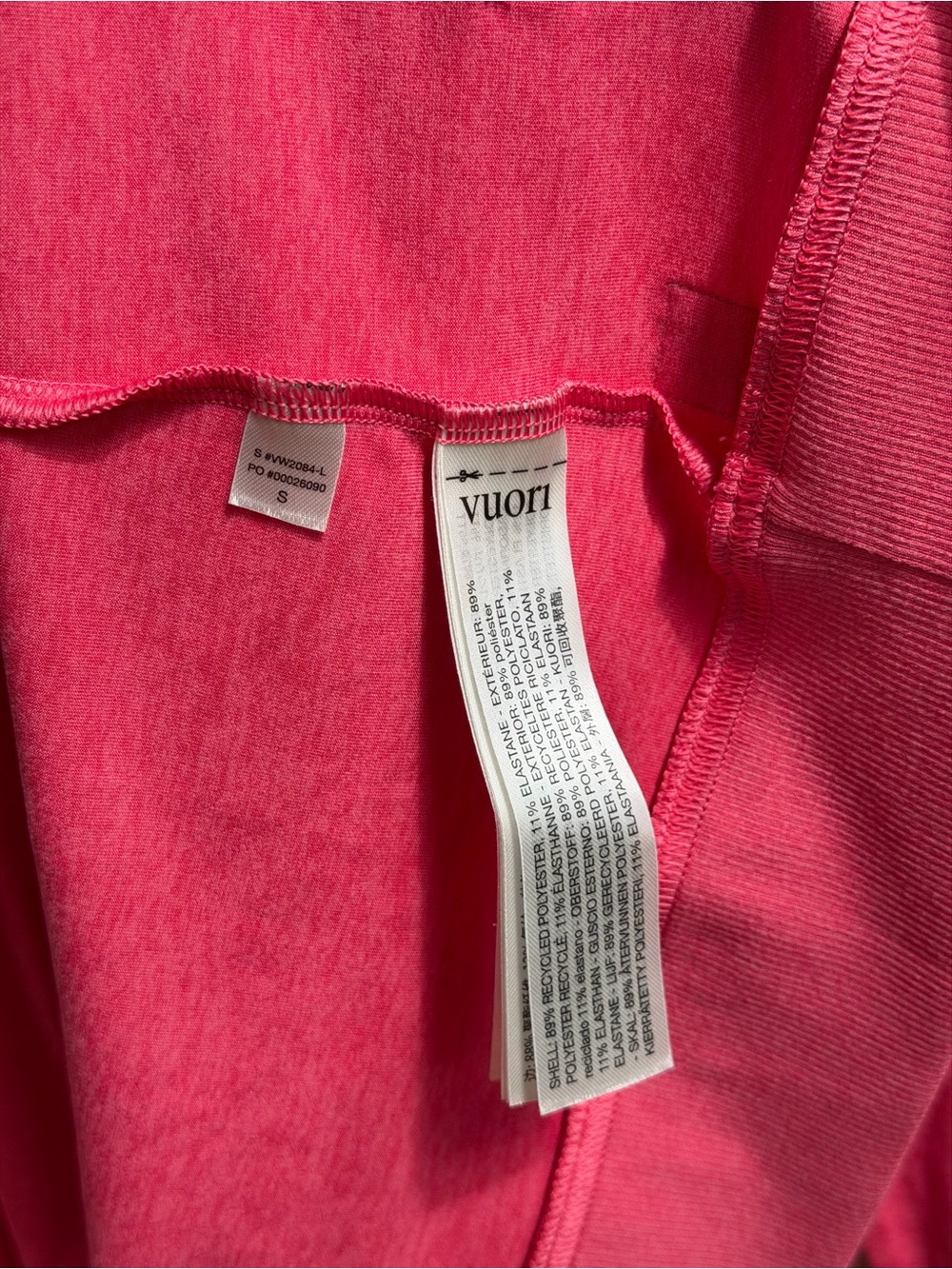 NWOT Vuori Halo Mini Full Zip Hoodie Sunset Pink Heather Size Small S - Picture 8 of 12